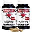 Kroeger Herb Prodotti, Wormwood Herb, Black Walnut, Clove, Quassia, Worm Wood Detox Cleanse - Capsule Wormwood, Non OGM, Gluten Free, Senza Preservative o Filler - 200 Capsule, Made in USA