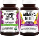FarmHaven Milk Thistle Capsule e Multivitaminici per Donne | 22 Nutrienti Essenziali, Frutta e verdura Donne Multivitamina | Boosts Energy, Immune, Salute Del Cuore Bundle