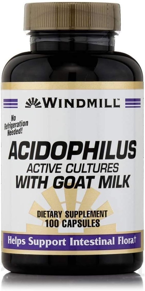 Acidophilus con latte di capra - 100 capsule di mulino a vento