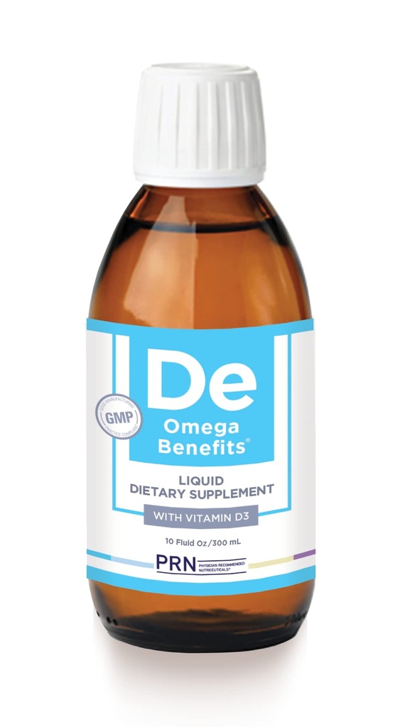 PRN DE Omega Vantaggi Supplemento liquido - 10 oz, alimentazione di 60 giorni - Re-Esterified Omega 3 Trigliceride Forma con 1680mg EPA, 560mg DHA & vitamina D per il supporto dell'occhio secco