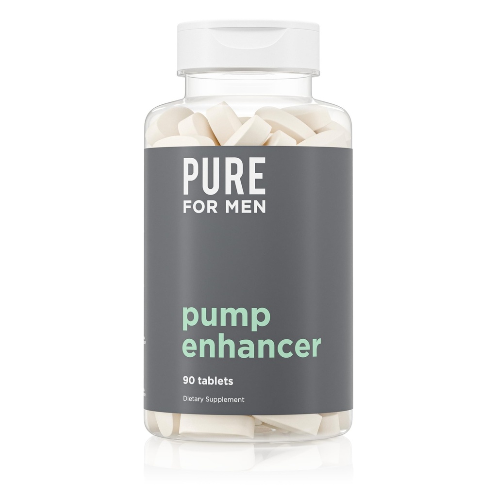 Pure per gli uomini pompa Enhancer | Supplemento pre allenamento per pompa del muscolo, Stamina e aumento del flusso sanguigno | Booster ossido nitrico con L-Arginina & L-Citrulline | Focus e supporto energetico | 90 conteggio