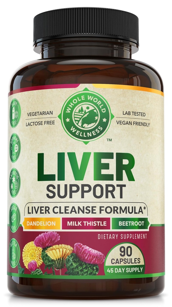 Advanced Liver Cleanse Detox & Repair Formula with Milk Thistle. Liver Detox & Support Supplemento per Uomo & Donne, USA Made. Riparazione del fegato & supporto di disintossicazione, 512mg