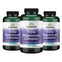 Swanson Tripla Magnesio Complesso - Supplemento minerale - Supporto naturale - Con Citrato, Ossido & Aspartate - (300 capsule, 400mg Ogni, 3 Pack)