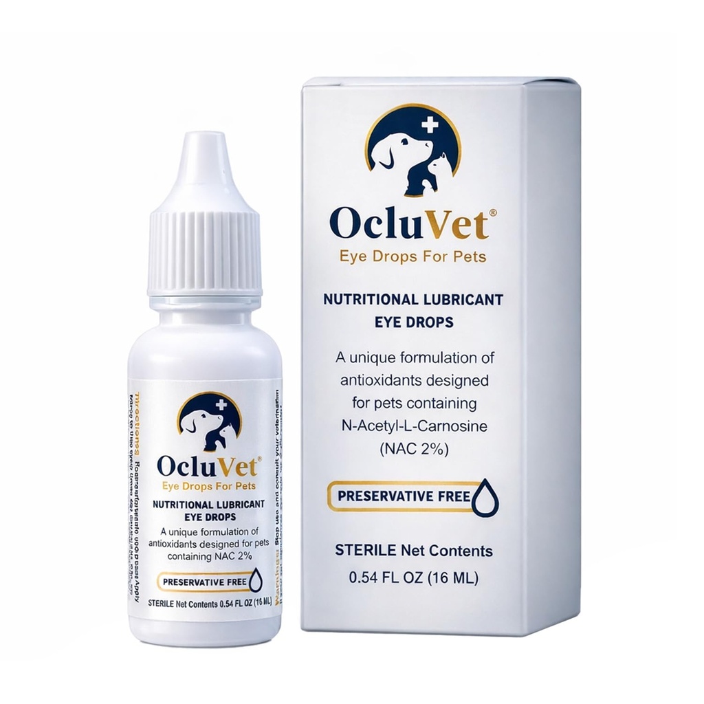 Gocce per gli occhi per gli animali | Antiossidanti clinicamente studiati per gli animali con cataratta | Made in the USA | Include 2% N-Acetyl-L-Carnosine (NAC) | 16mL