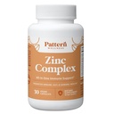 Pattern Wellness Zinc Complex – Supporta Immune, Skin & Digestive Health – Zinco ad alto assorbimento con Vitamina C, Probiotici & Natural Blends – 30 capsule vegane
