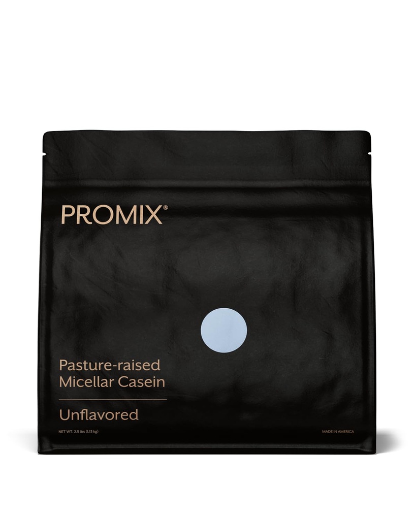 ProMix Nutrition Casein Protein Powder - Grass-Fed, Pasture Raised, Caseina Micellare a rilascio lento - Gluten-Free - Non aromaed, 2.5 Pound (Pack of 1)