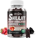 Shilajit Gummies per uomini e donne, 1000MG Shilajit Supplemento con 85+ Trace Minerals & Acido Fulvico per l'energia, l'immunità, Sugar-Free, Strawberry-60 Count