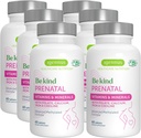 Igennus Multivitamina Prenatale Methylated per le donne, Folate per MTHFR, Alta Assorbimento, Pure & Clean, Ferro Gentle, Choline, Calcio & Magnesio, Vitamine di Gravidanza Vegana, Alal, Non OGM, 60 compresse x 6