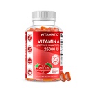Vitamatic Sugar Free Vitamin A 25000 IU Gummies (Retinyl Palmitate) - Natural Strawberry Flavor - 120 Pectin Based Gummies (1 Bottiglia)