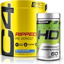 C4 Ripped & SuperHD, Il Bundle termogenico, C4 Ripped Pre Workout Powder, ICY Blue Razz 30 Servings + SuperHD con Capsimax e Green Tea Extract, 60 Servings
