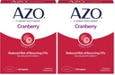 AZO Cranberry Urinary Tract Health Supplement, 1 Serve: 1 Vetro di Succo di Mirtillo, Zucchero Gratuito Pillole di Mirtillo, 50 Conte (Pack of 2)