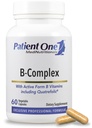 Un paziente B-Complex | Supplemento all'energia di supporto e alla salute del cuore e del cervello* | Essentials attive con Quatrefolic | 60 capsule