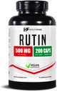 Salute Rutin Supplemento 500mg | 200 Vegan Capsule | Natural Bioflavonoid Formula | Supporto antiossidante ad alta resistenza | Non OGM, Gluten-Free | Made in USA
