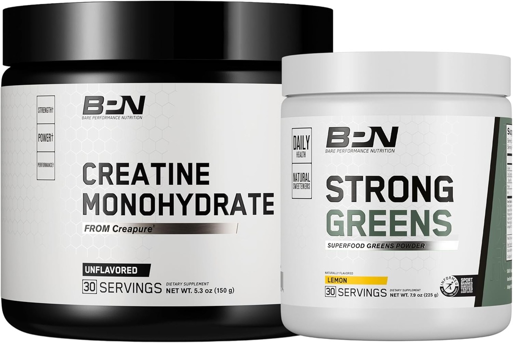 BARE PERFORMANCE NUTRITION BPN Creatina Monoidrato & Strong Greens Bundle