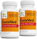 Terry Naturally CuraMed Acute Pain Relief - Supplemento con BCM-95 Curcumin & BOS-10 Boswellia - Olio di semi di sesamo nero per sostenere il sollievo di Discomfort occasionale - 120 Gel liquidi (Pack of 2)
