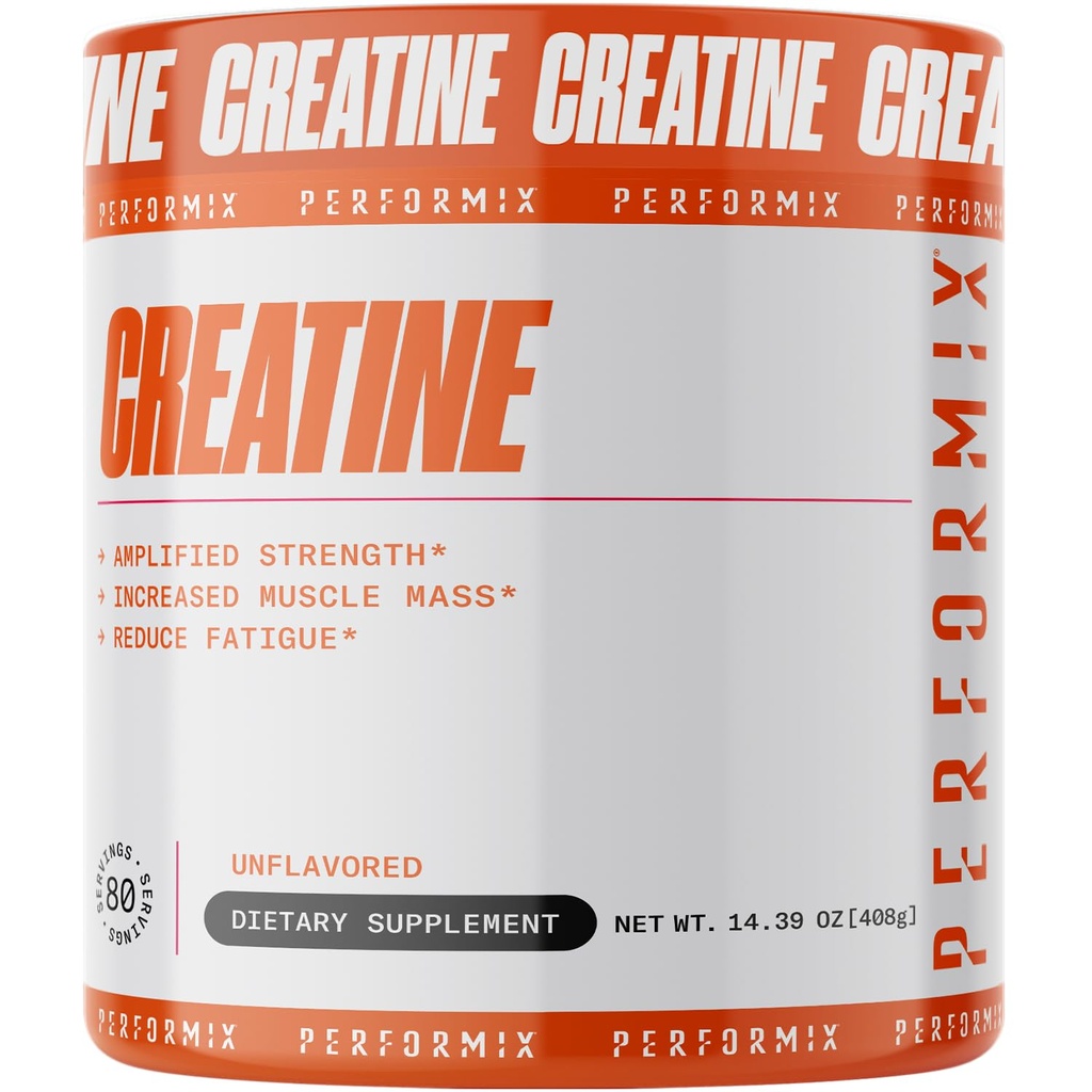 PERFORMIX - Monoidrato di creatina - 5000 mg Per Serving (5g) - Pre allenamento - Aumentare la massa muscolare, migliorare la resistenza e ridurre la fame - Polvere monoidrata di creatina - non aromatizzata - 80 Serve - 400g