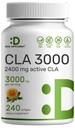 Ultra Forza CLA 3000mg | 240 Softgels, acido linoleico coniugato attivo da olio di Safflower