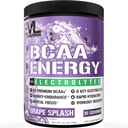 EVL BCAAs Aminoacidi Polvere - BCAA Energy Pre Workout Polvere per il recupero muscolare magra crescita e resistenza - Reidratando Post Workout Recovery Drink con 6 elettroliti chiave - Splash dell'uva
