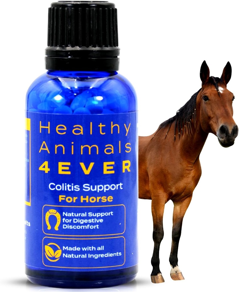 HA4E - Supporto per la colite dei cavalli - Aiuto per la diarrea e la disidratazione - Cura preventiva - Integratore omeopatico altamente efficace e naturale - 300 Tavole