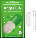 Dimensione 0 Capsules Vuoto Vegan Plant Based Clear (1,000 Conte) Gluten Free, Non OGM, Halal Certified Pill Caps Filling Kit con 2 Spoons per vegetariano fai da te i tuoi integratori