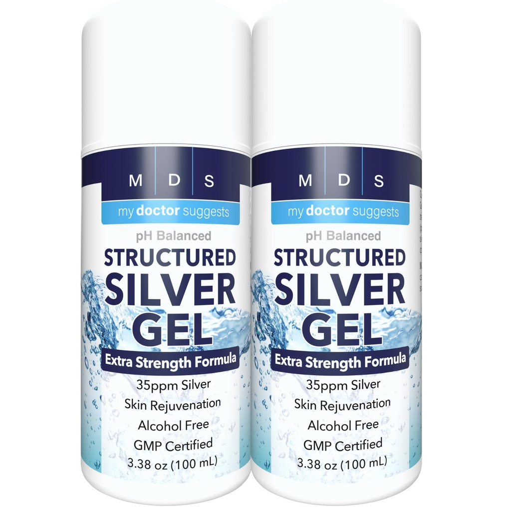 Gel Colloidale Silver Extra Strength - 35ppm Attivato Gel d'Argento Colloidale per la massima potenza - Made in USA - Formula strutturata in un Conveniente 2 Pack