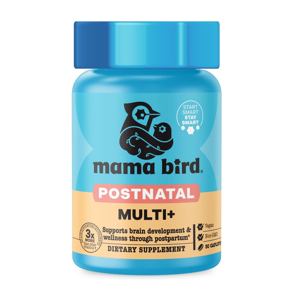 Best Nest Wellness Mama Bird Postnatal Vitamine per l'allattamento al seno e Postpartum, Tutta la miscela organica alimentare, Vitamine etilate, Vegan, Una volta al giorno, 30 Ct