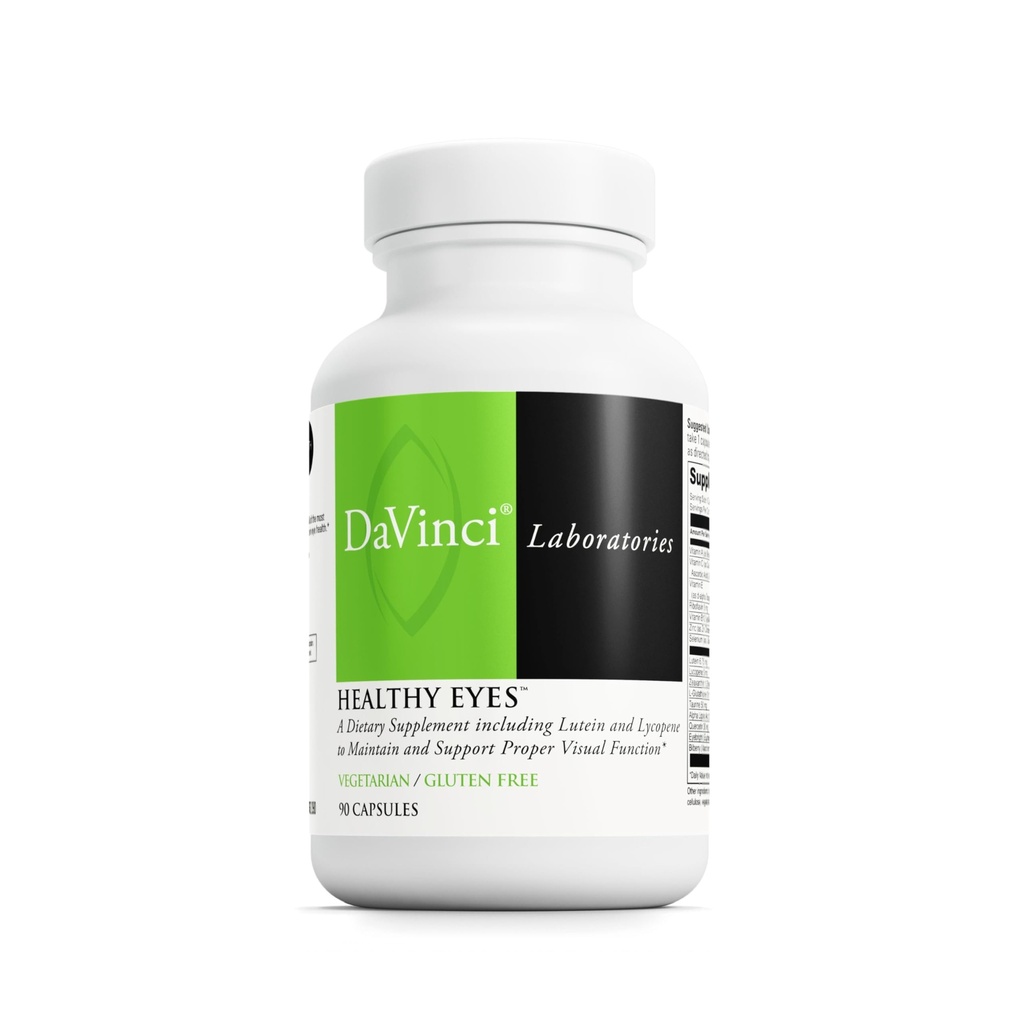 DAVINCI Labs Occhi sani - Integratore alimentare per mantenere la funzione visiva sana e la salute degli occhi* - con vitamine, minerali, luteina, licopene, Zeaxanthin e altro - 90 capsule vegetali