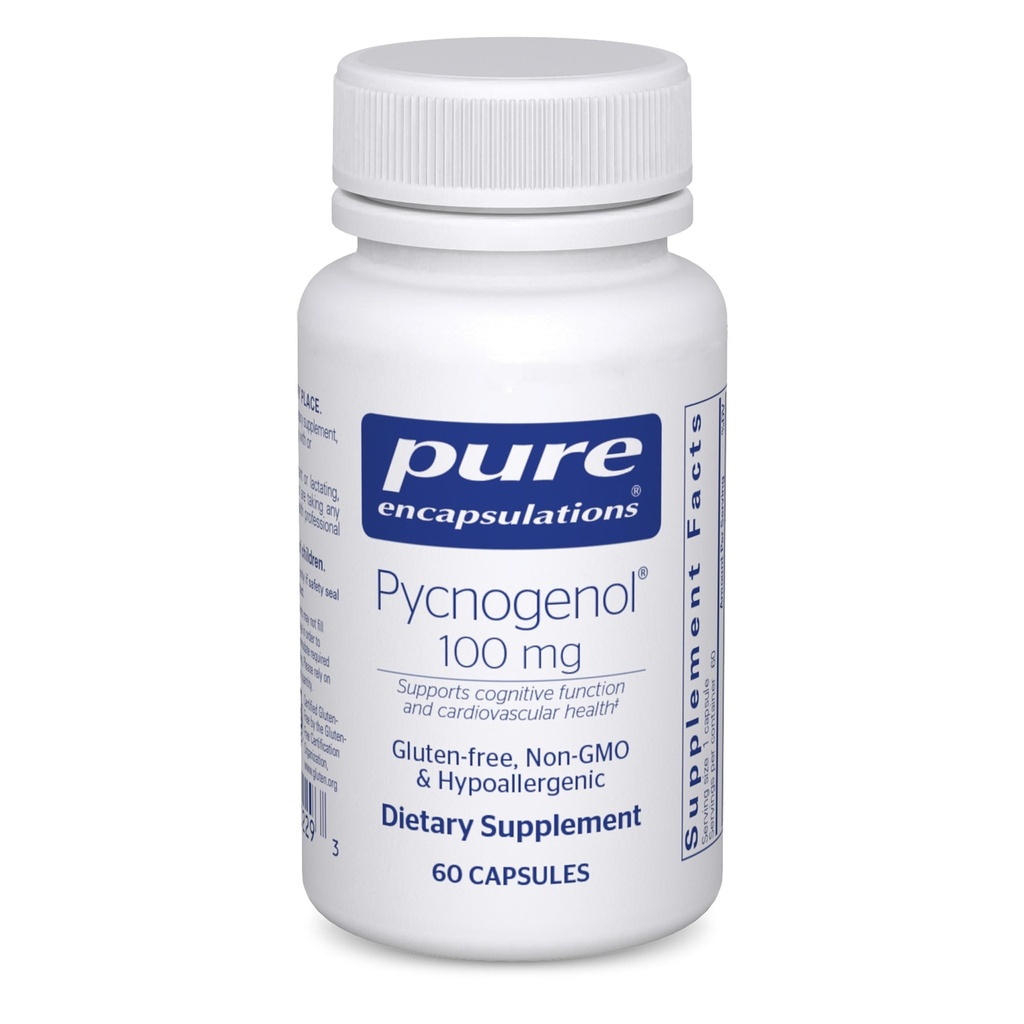 Pure Encapsulations Pycnogenol 100 mg | Supplemento anallergico per promuovere la salute vascolare e fornire supporto antiossidante | 60 capsule
