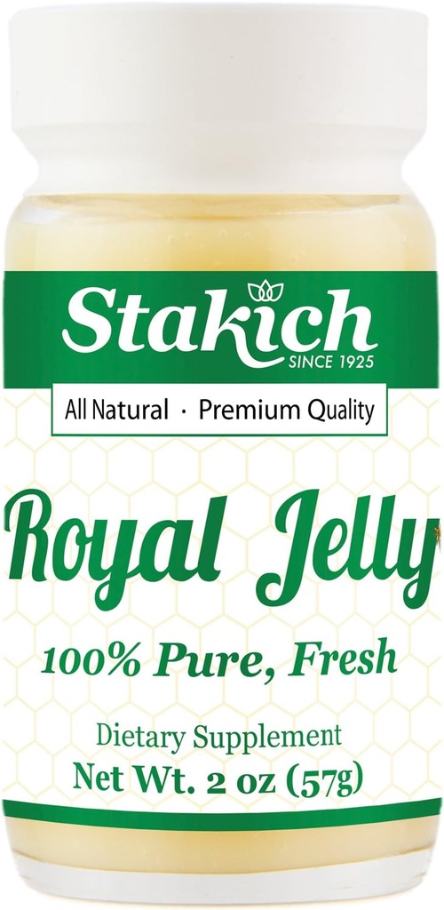 Stakich Fresh Royal Jelly - Pure, All Natural - No Additives/Flavors/Preservatives Aggiunto - 2 Ounce (57 Grammi)