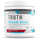 Verità Nutrizione Vegan BCAA Polvere - 2:1:1:1 Ratio naturale BCAAs polvere di aminoacidi per l'energia, costruzione del muscolo, Post Workout Recovery Drink per il recupero del muscolo (Blood Orange, 30 Servings)