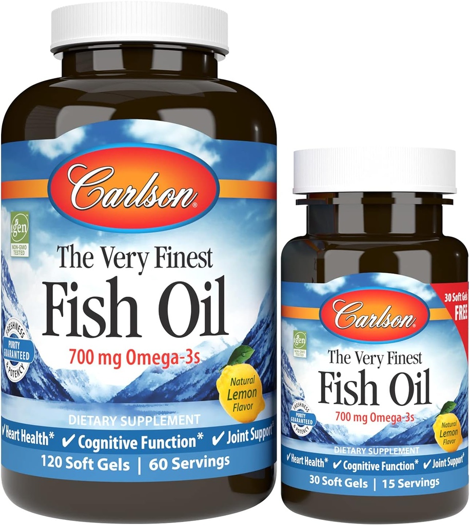 L'olio di pesce più fine 700 Milligrammi 120 + 30 Sgels gratis