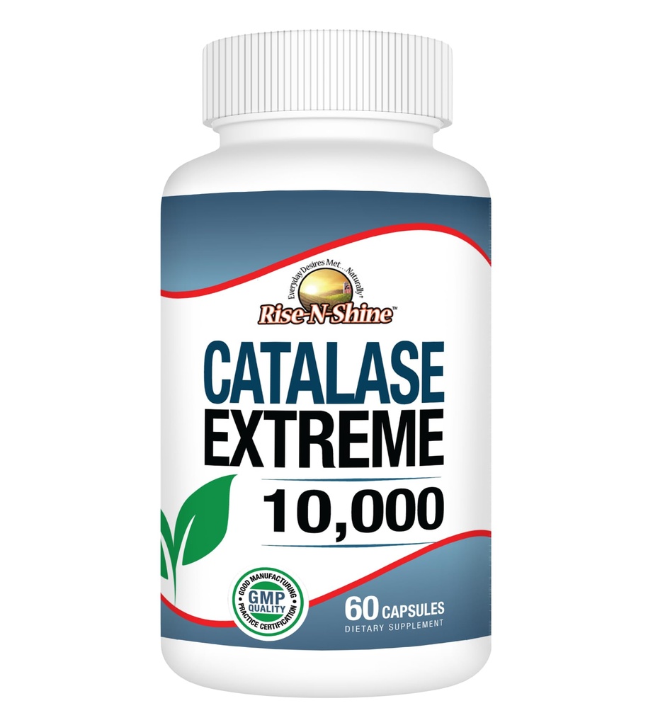 Rise-N-Shine Catalase Extreme Supplemento 10.000 con Saw Palmetto, Biotin, Fo-Ti, PABA - Integratori per capelli forti - 60 capsule