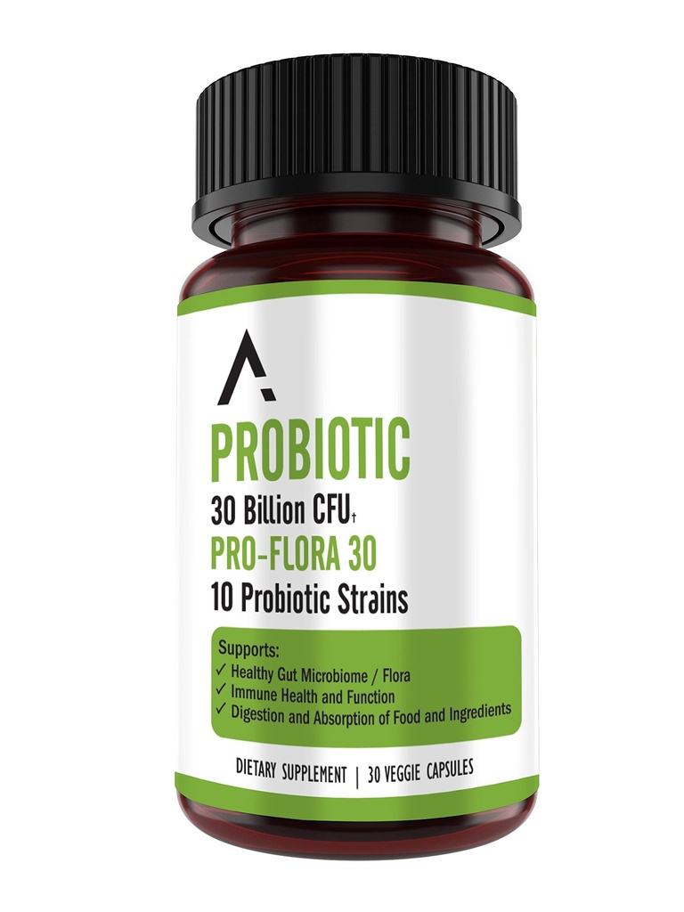 Ascendant Nutrition Bacillus Subtilis Probiotic - 30 miliardi di CFU Probiotici Multi-Strain per Donne e Uomini - Supporti Digestivo e Salute Gut - 30 capsule