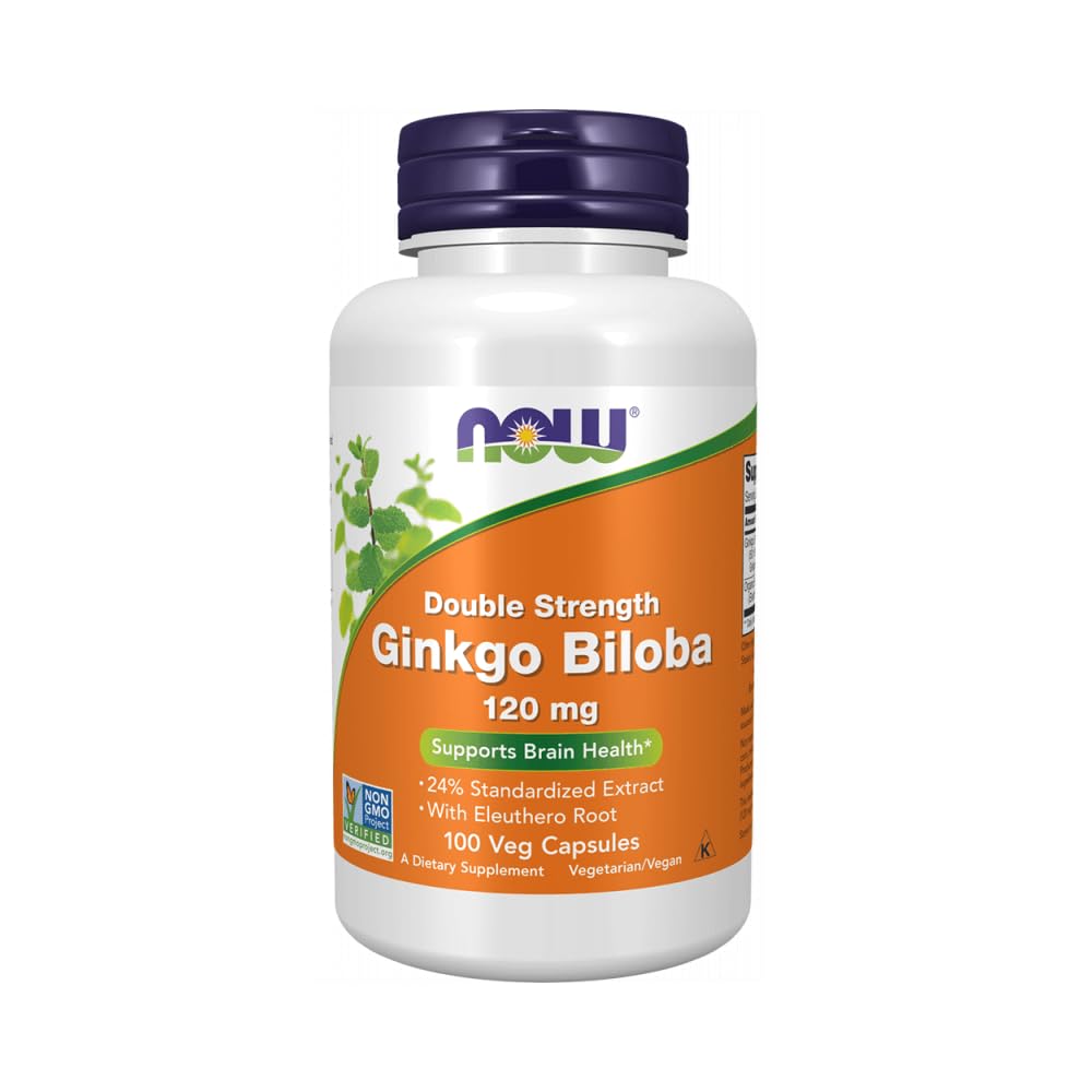 NOW Alimenti Ginkgo Biloba, 120 mg, 100 capsule di veg