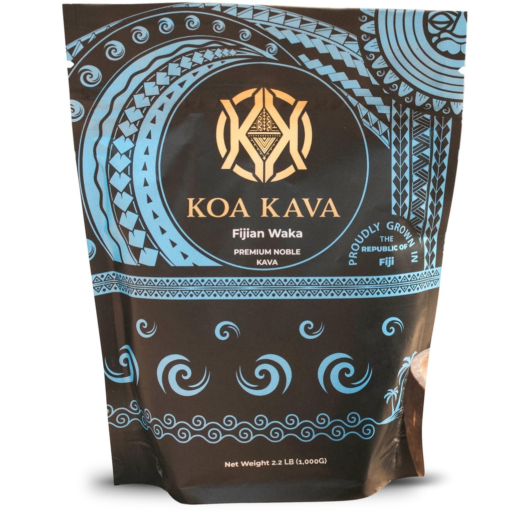 Koa Kava Fiji Kava Polvere- Premium Noble Loa Waka Root Balanced e Mellow Feel (1 KG, 2.2LB)