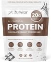 Zurvita - Cioccolato Delight Protein Powder - 20g Protein, Probiotici, 24+ Vitamine e Minerali - No Dolcificiali - 26oz (20 Serve)