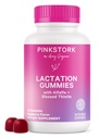 Integratore di lattazione di cicogna rosa Gummies - Supporto Latte del seno Fornitura con cardo del latte, Alfalfa, Vitamina D e B12, Recupero Postpartum, Essenziale di allattamento - Raspberry, 40 Conte