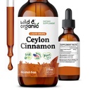 Gocce liquide 500mg - Integratori di cannella liquida per il supporto complessivo - Cinnamomum Verum Bark Tincture - Vegan, Sugar & Alcohol-Free, Non-GMO - 2 fl oz