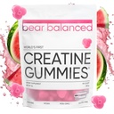 Gummie di creatina bilanciata per uomini e donne - Creapure® Monoidrato di creatina, L-teanina, L-tirosina & B12 per la crescita del muscolo, resistenza, messa a fuoco, energia e salute - Calorie basse, senza zucchero, & Vegan