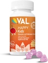 VAL Magnesio per bambini | Magnesio ad alto assorbimento per calma, rilassamento e messa a fuoco | Mg Glycinate, Citrate & Taurate | con vitamina B6, D & C | Zucchero-Free, Non OGM | 60 compresse masticabili