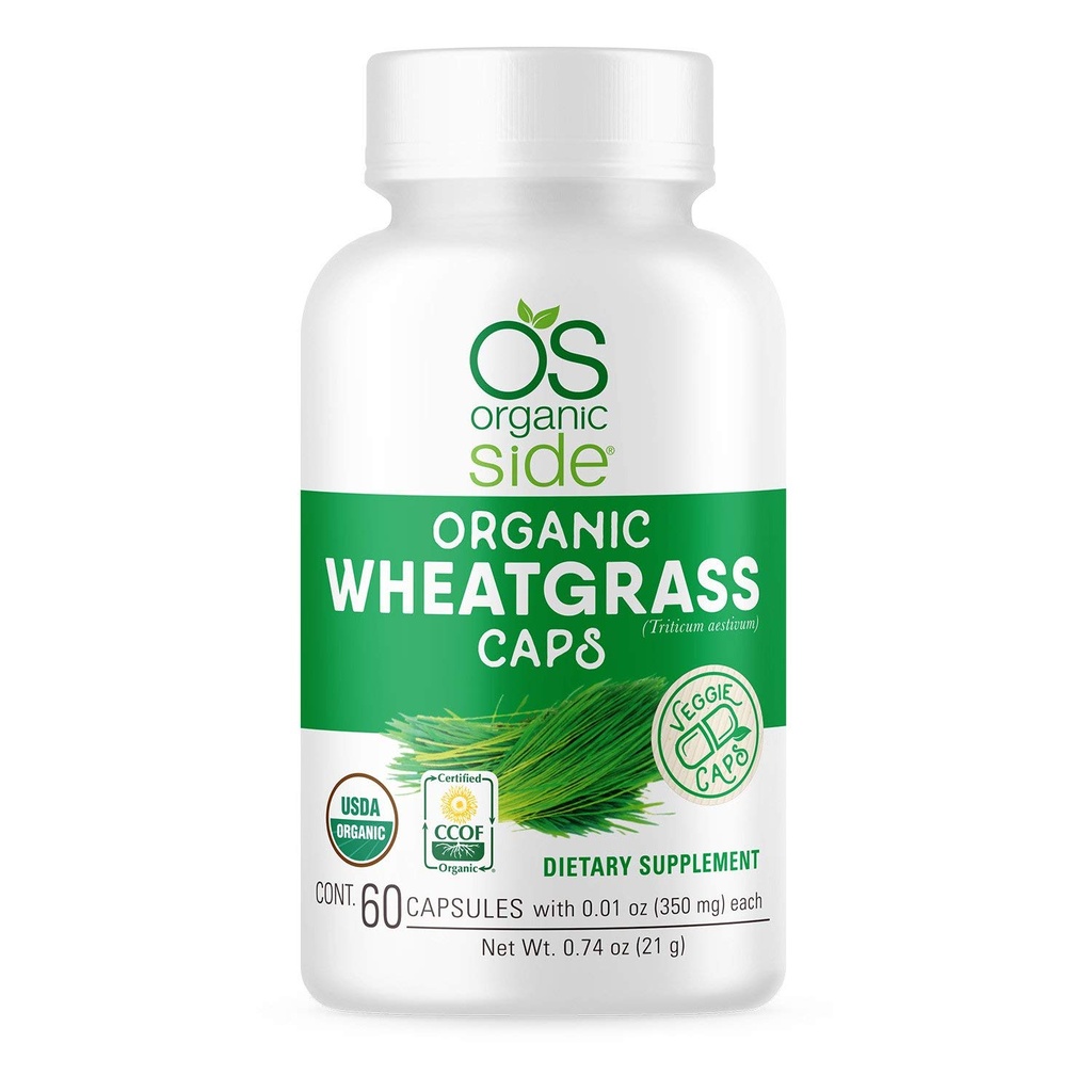 | Capsule Organic Wheatgrass | 60 Count | USDA Certificato Organico, Non OGM, Integratore Vegano per Potenziamento Energetico Naturale, Supporto Immune e Benessere