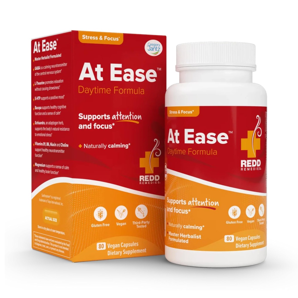 Redd Remedies, in Ease, Supporta Rilassamento e Resistenza allo Stress, 80 Vegan Capsule
