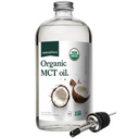 Olio MCT biologico – Bottiglia di vetro puro – Realizzata in olio di cocco vergine 100% pressato a freddo + Certificata Keto, Paleo, Kosher, Vegan & Non OGM – Lab testato per qualità e purezza - 32 oncia