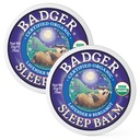 Badger Dormire Balm, Organic Essential Oil Aromatherapy Natural Sleep Balm for Adults & Kids, Relax & Calming Lavender & Bergamot Natural Sleep Support, .75 oz Tin, 2-Pack
