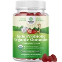 Immune Booster Kids Probiotic Gummies - Bacillus Subtilis Probiotico per bambini Upset Stomach Body Cleanse Immune Boost and Colon Detox - Rilievo di costipazione e Vitamine Digestive Health Gummy