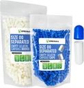 XPRS Nutra Capsule Separati Dimensioni 00-1000 Contare Empty Gelatin Capsule Separati in Borse - Premium Empty 00 Pillole per DIY Supplement Filling (Blue/White)