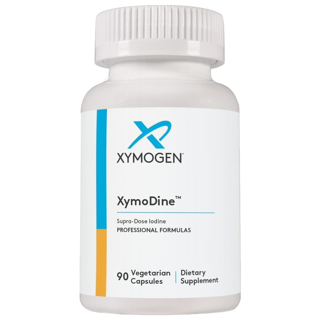 XYMOGEN XymoDine Iodine Supplemento - Alta potenza Iodio 12.5 g per sostenere la sintesi sana di ormoni tiroidei (90 capsule vegetariane)