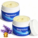 Crema di Magnesio per Corpo - Olio di Magnesio per Piedi, Lozione di Magnesio Premium Pure con Vitamina E e Olio di Mandorla per Soreness Muscolare