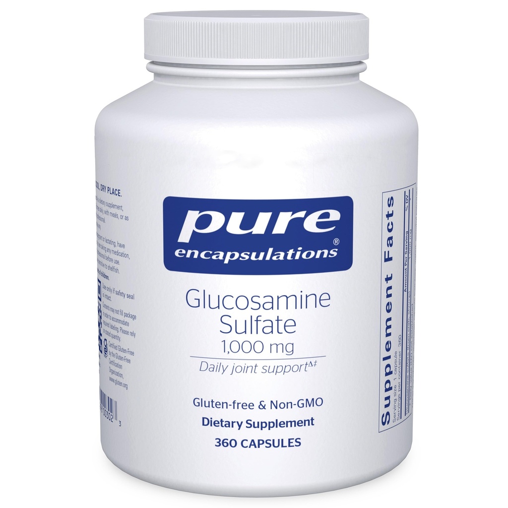 Pure Encapsulations Glucosamine Sulfate 1.000 mg | Supplemento per il supporto e la mobilità congiunta, la salute del cartilage e il tessuto connettivo* | 360 capsule